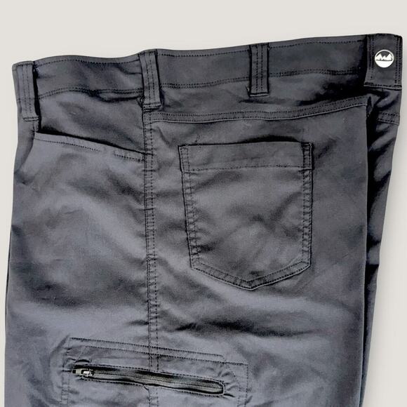 Wrangler Outdoor Flex Performance Zip Cargo Shorts Stretch Men Size 42 Off Black - Picture 5 of 12